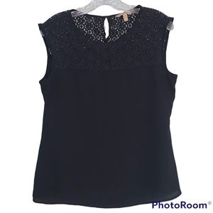Banana Republic size 10 sheer black top